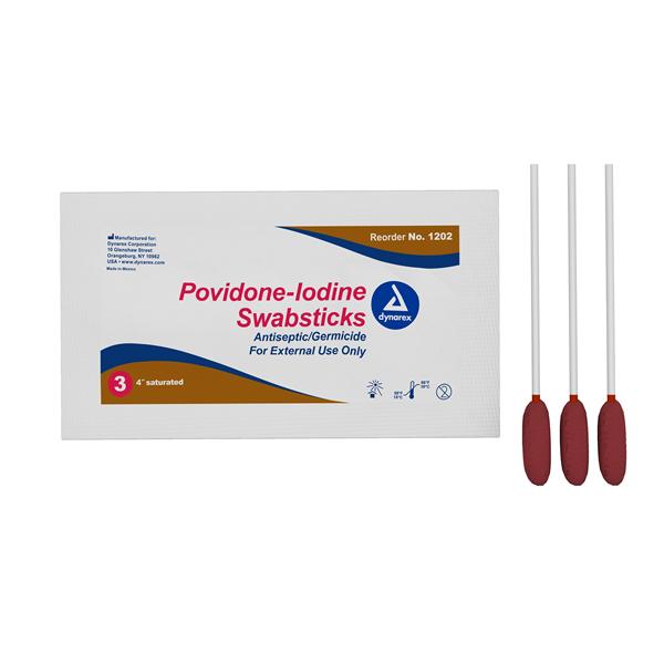 Swabstick Prep PVP Iodine 10% 3\u0027s 750/Ca